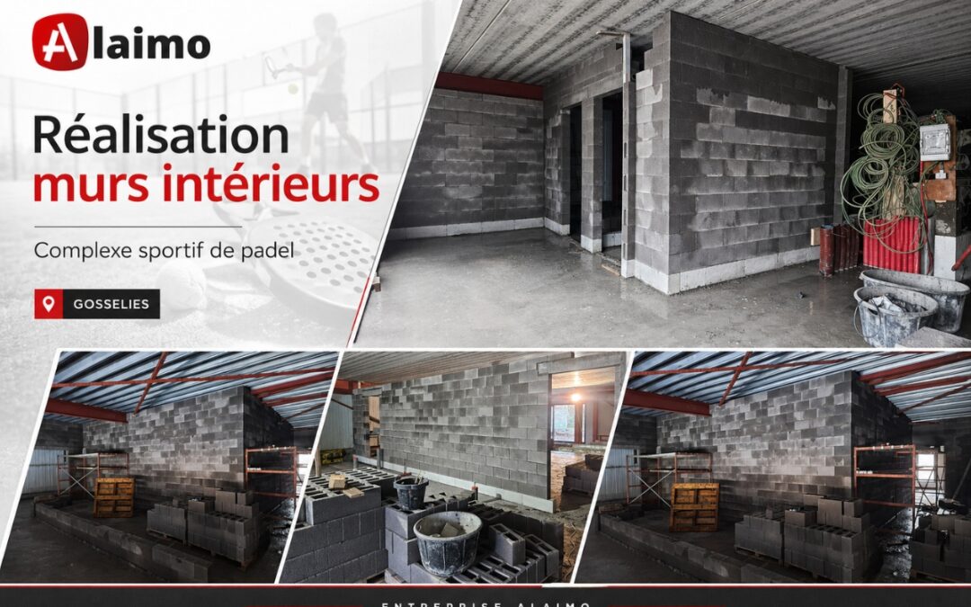 Chantier de maçonnerie entreprise Alimo de Manage